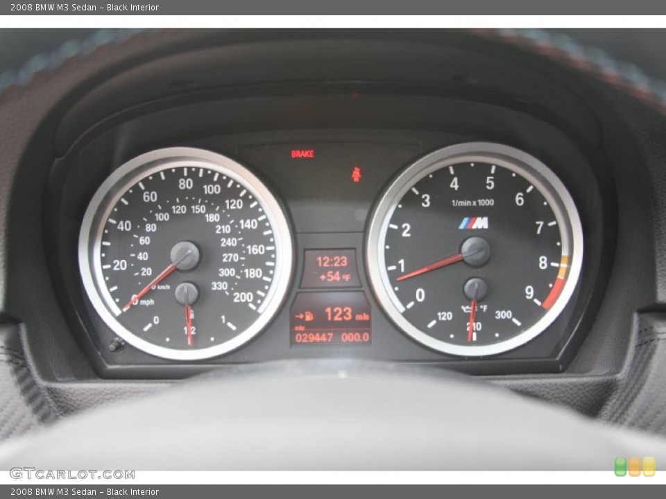 Black Interior Gauges for the 2008 BMW M3 Sedan #55867558