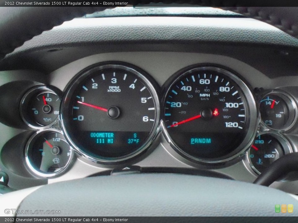 Ebony Interior Gauges for the 2012 Chevrolet Silverado 1500 LT Regular Cab 4x4 #55869343