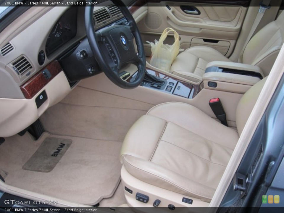 Sand Beige Interior Photo for the 2001 BMW 7 Series 740iL Sedan #55872963
