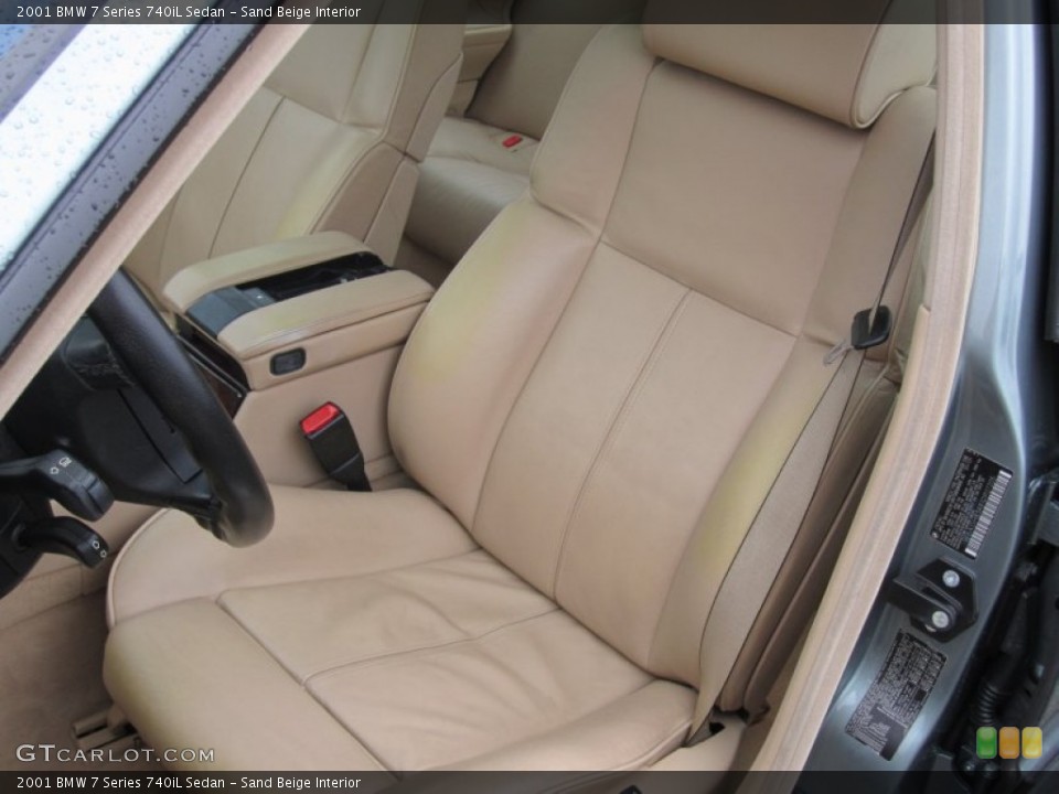 Sand Beige Interior Photo for the 2001 BMW 7 Series 740iL Sedan #55872969