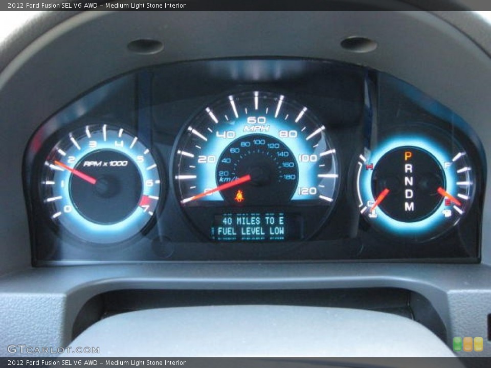 Medium Light Stone Interior Gauges for the 2012 Ford Fusion SEL V6 AWD #55873701