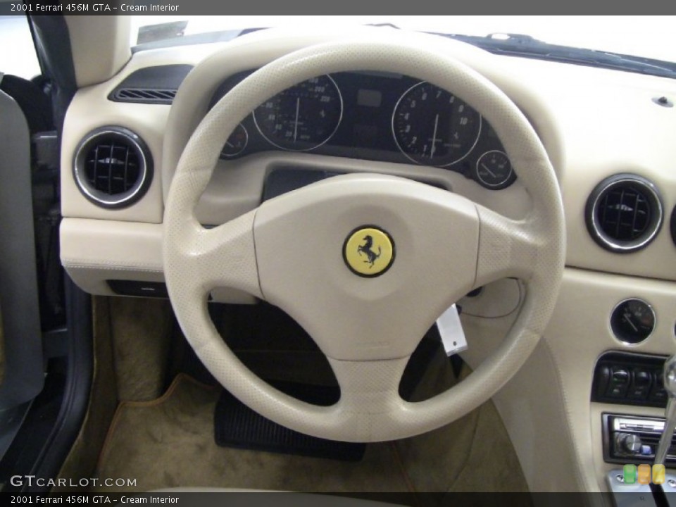 Cream Interior Steering Wheel for the 2001 Ferrari 456M GTA #55874235