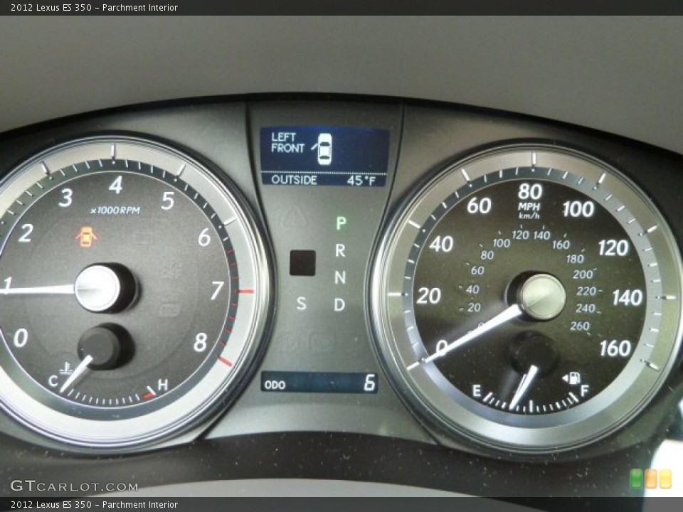 Parchment Interior Gauges for the 2012 Lexus ES 350 #55875712