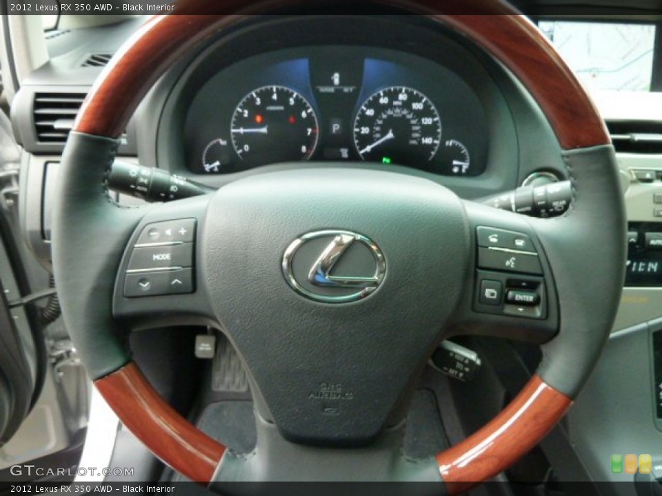 Black Interior Steering Wheel for the 2012 Lexus RX 350 AWD #55876027