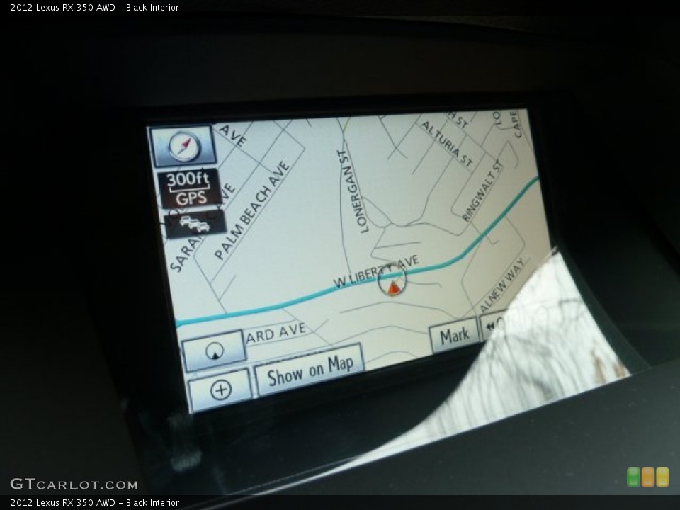 Black Interior Navigation for the 2012 Lexus RX 350 AWD #55876032