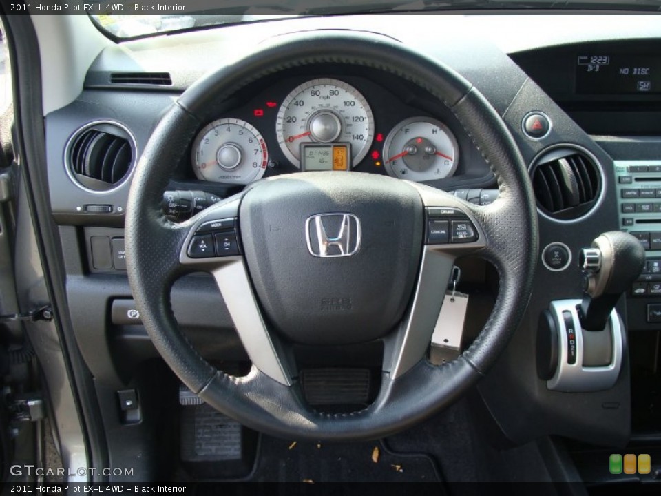 Black Interior Steering Wheel for the 2011 Honda Pilot EX-L 4WD #55876867