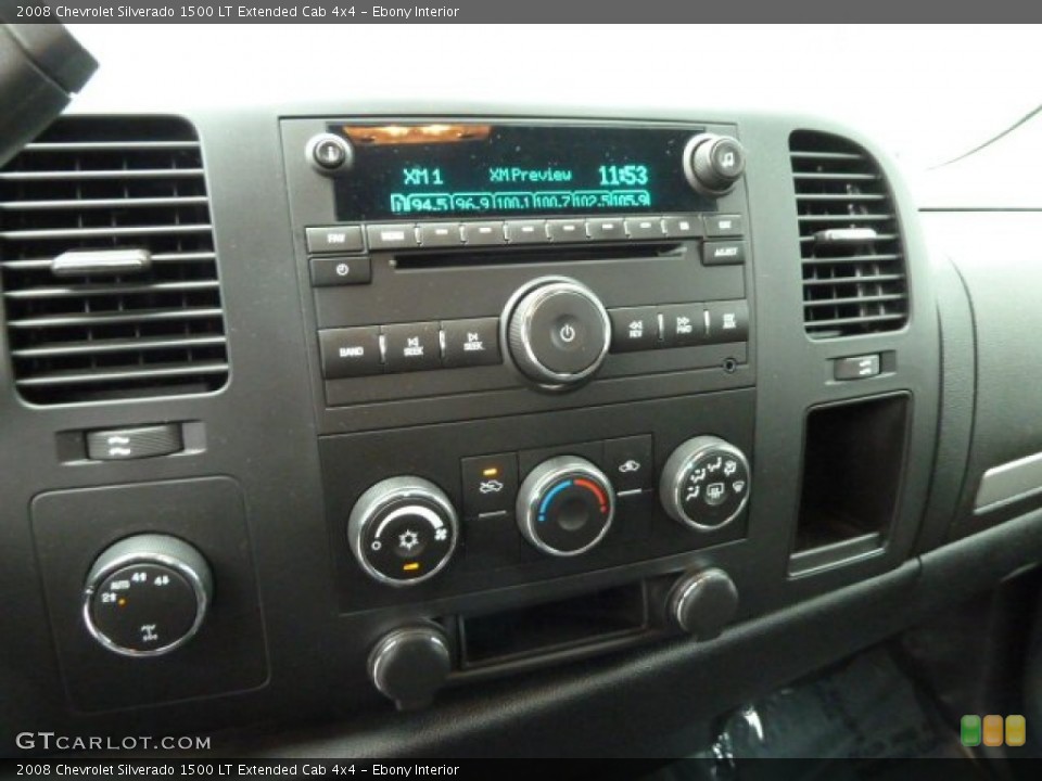 Ebony Interior Controls for the 2008 Chevrolet Silverado 1500 LT Extended Cab 4x4 #55877845