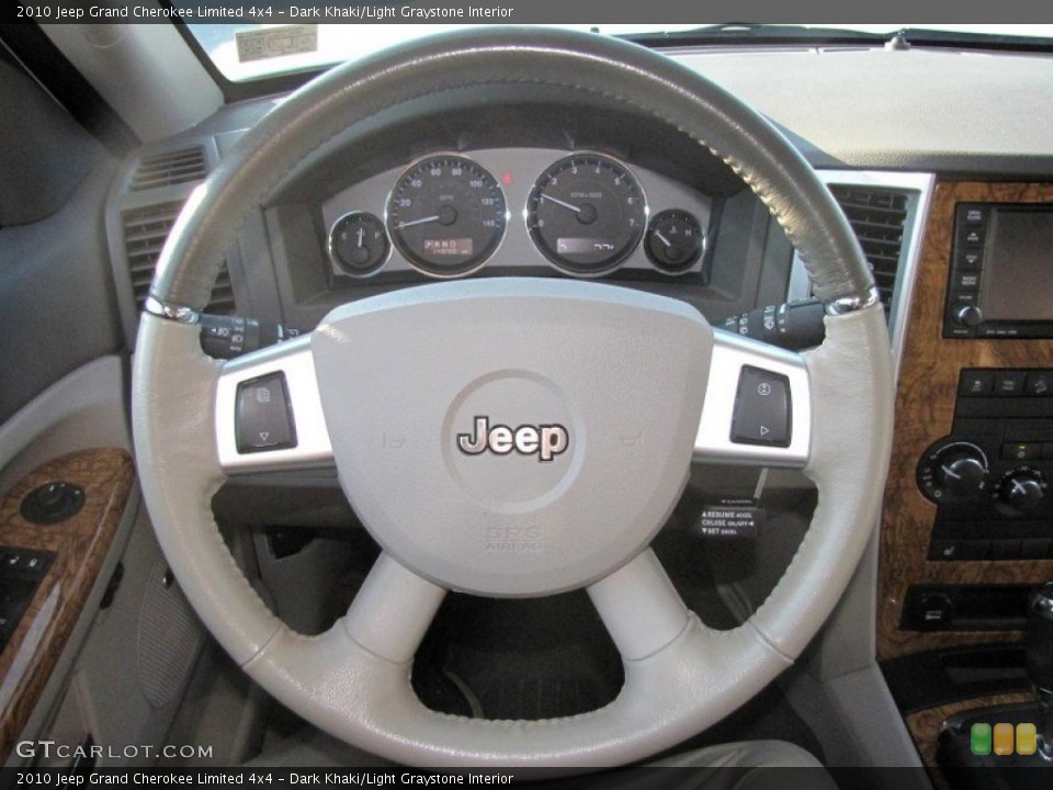 Dark Khaki/Light Graystone Interior Steering Wheel for the 2010 Jeep Grand Cherokee Limited 4x4 #55879240