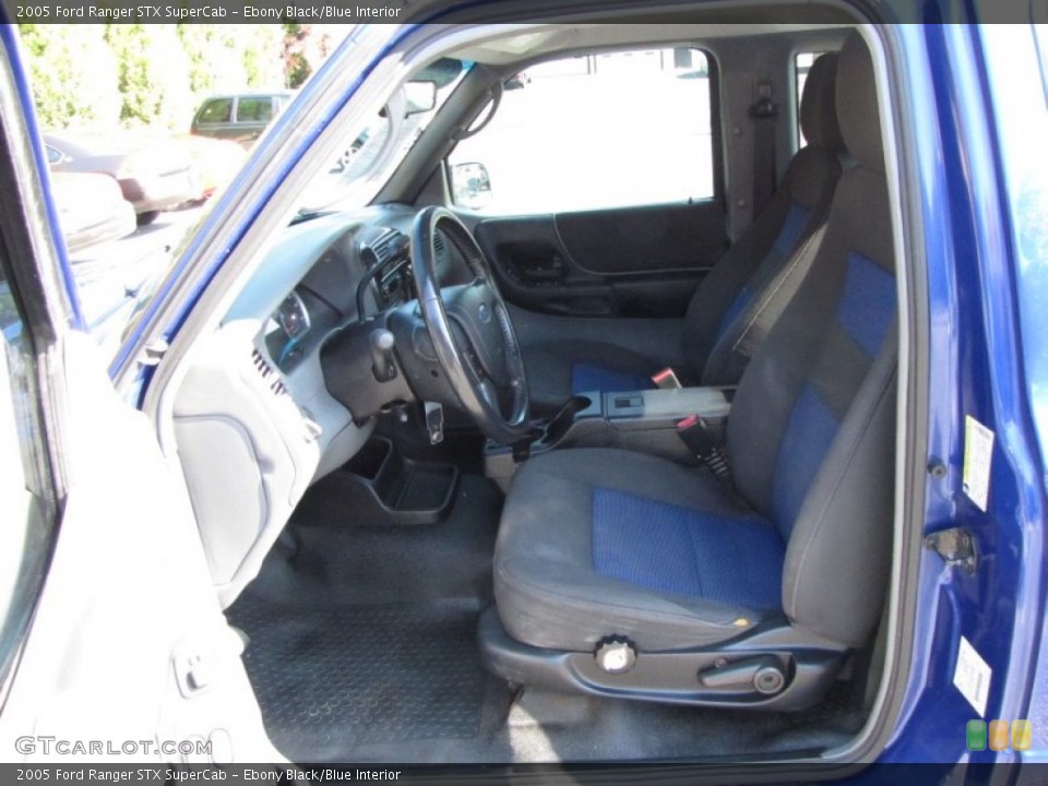 Ebony Black/Blue 2005 Ford Ranger Interiors