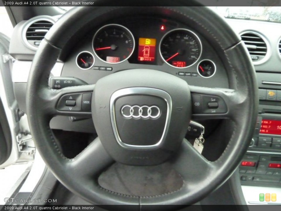Black Interior Steering Wheel for the 2009 Audi A4 2.0T quattro Cabriolet #55880227