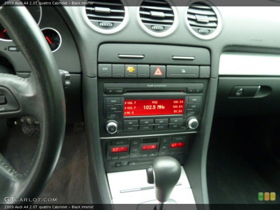 Black Interior Controls for the 2009 Audi A4 2.0T quattro Cabriolet #55880275
