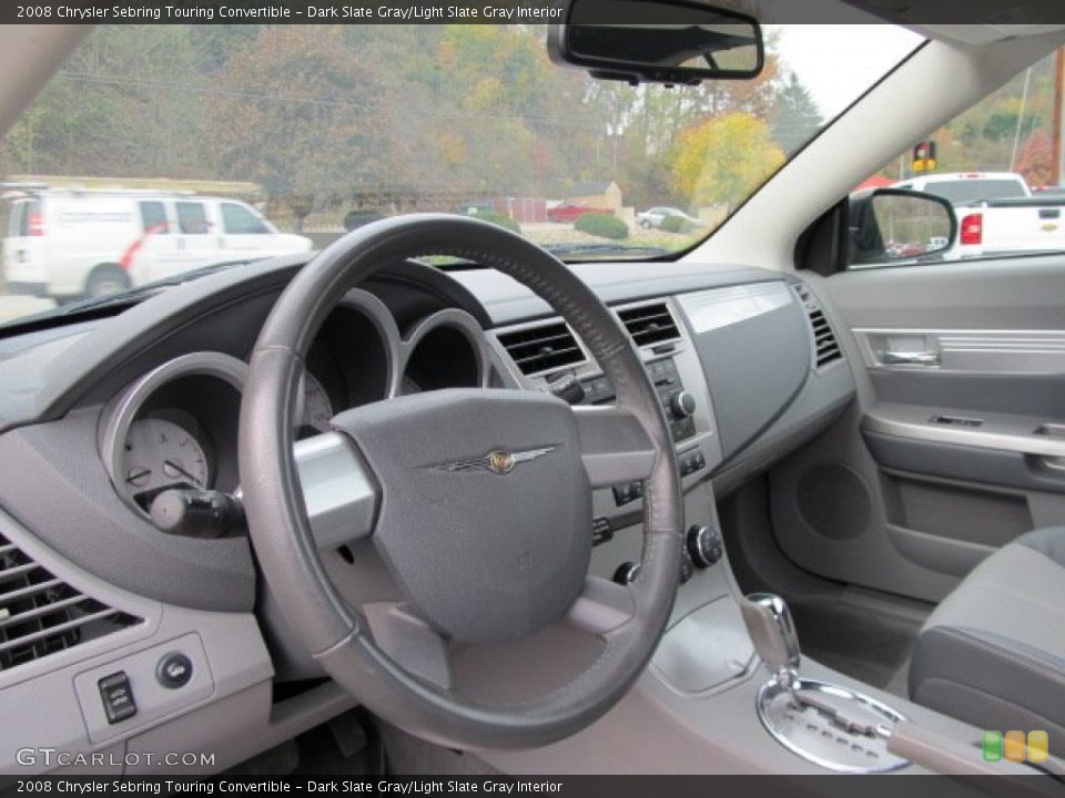Dark Slate Gray/Light Slate Gray Interior Steering Wheel for the 2008 Chrysler Sebring Touring Convertible #55880929