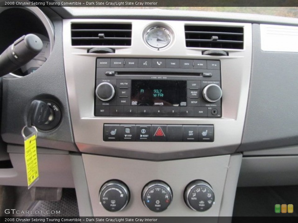 Dark Slate Gray/Light Slate Gray Interior Controls for the 2008 Chrysler Sebring Touring Convertible #55880965