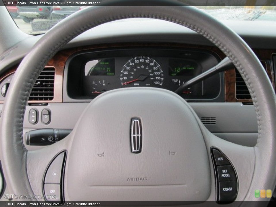 Light Graphite Interior Steering Wheel for the 2001 Lincoln Town Car Executive #55881106