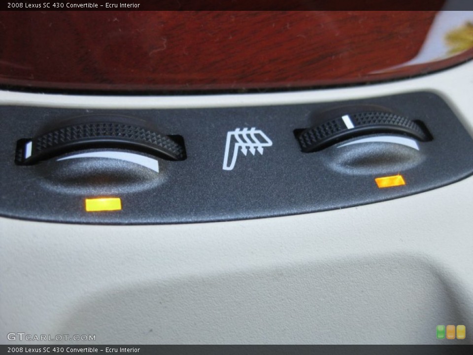 Ecru Interior Controls for the 2008 Lexus SC 430 Convertible #55883368
