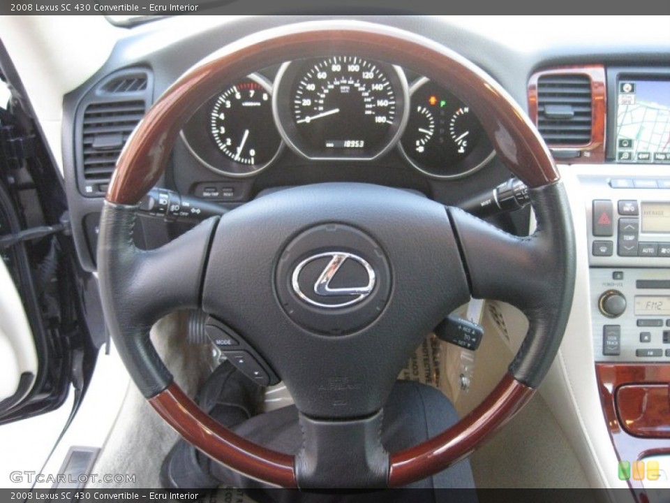 Ecru Interior Steering Wheel for the 2008 Lexus SC 430 Convertible #55883386