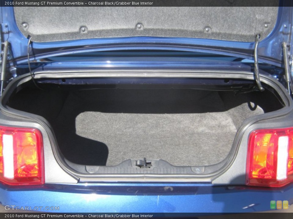 Charcoal Black/Grabber Blue Interior Trunk for the 2010 Ford Mustang GT Premium Convertible #55884388