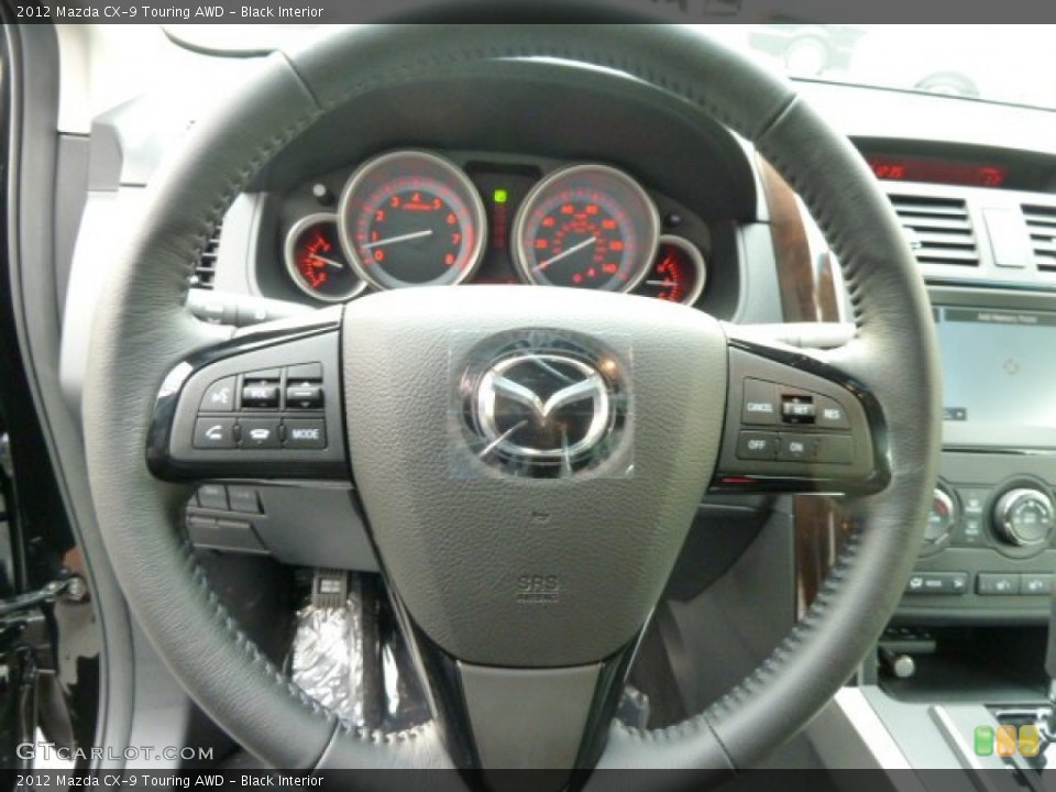 Black Interior Steering Wheel for the 2012 Mazda CX-9 Touring AWD #55884970