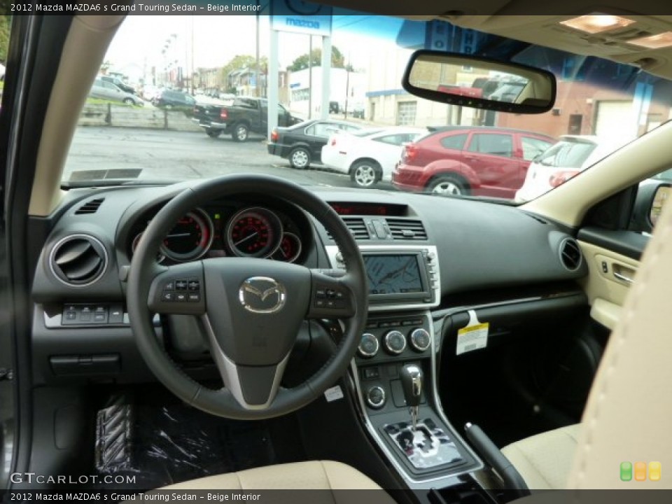 Beige Interior Dashboard for the 2012 Mazda MAZDA6 s Grand Touring Sedan #55885429