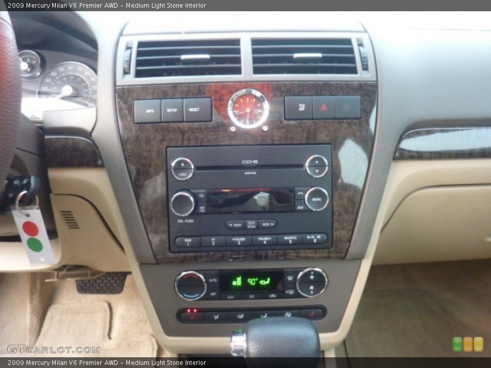 Medium Light Stone Interior Controls for the 2009 Mercury Milan V6 Premier AWD #55888054