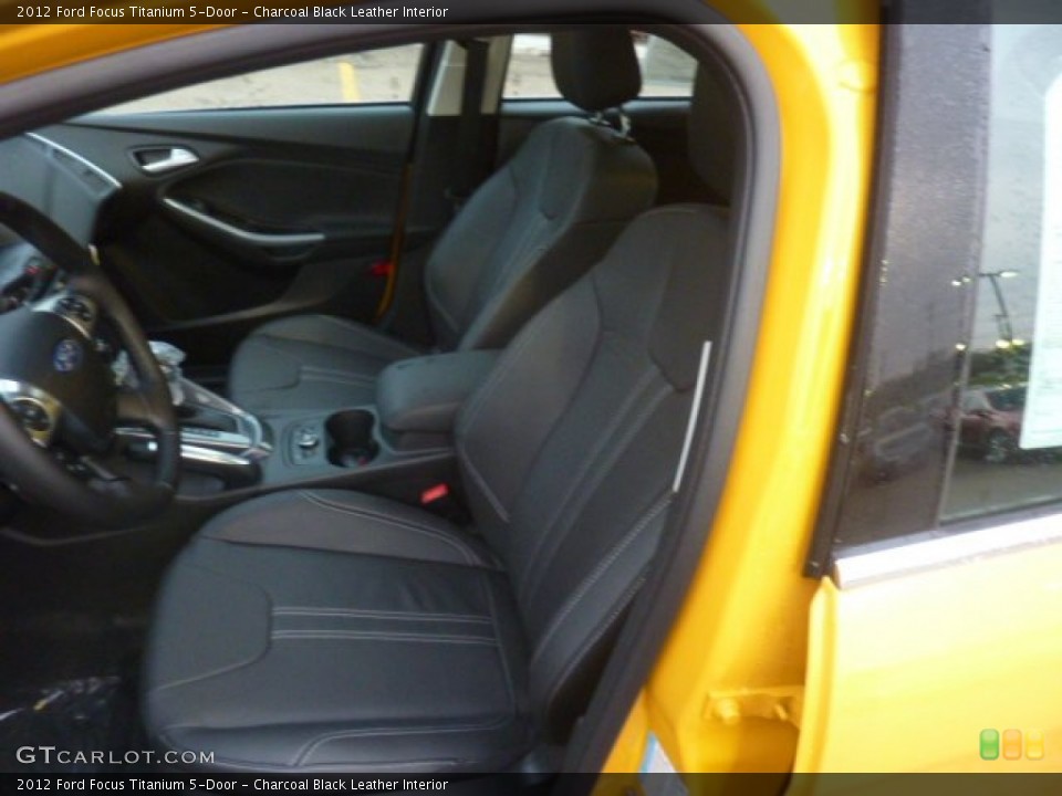 Charcoal Black Leather Interior Photo for the 2012 Ford Focus Titanium 5-Door #55889374