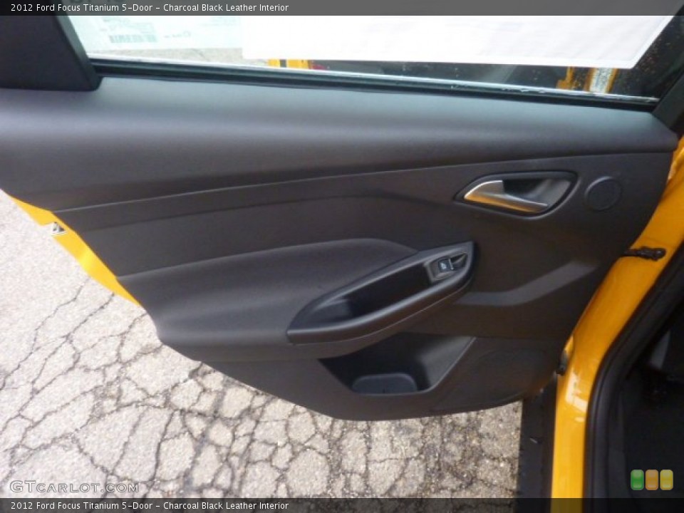 Charcoal Black Leather Interior Door Panel for the 2012 Ford Focus Titanium 5-Door #55889395