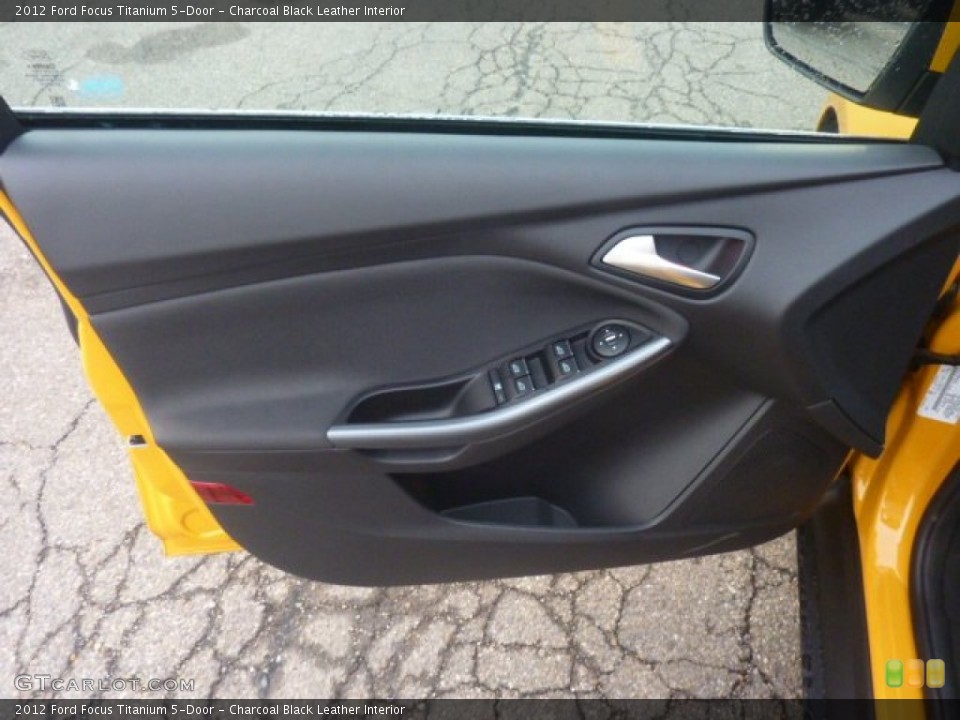 Charcoal Black Leather Interior Door Panel for the 2012 Ford Focus Titanium 5-Door #55889404