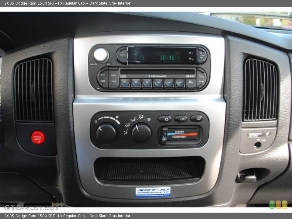 Dark Slate Gray Interior Controls for the 2005 Dodge Ram 1500 SRT-10 Regular Cab #55889686