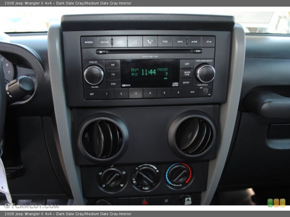 Dark Slate Gray/Medium Slate Gray Interior Audio System for the 2008 Jeep Wrangler X 4x4 #55890106