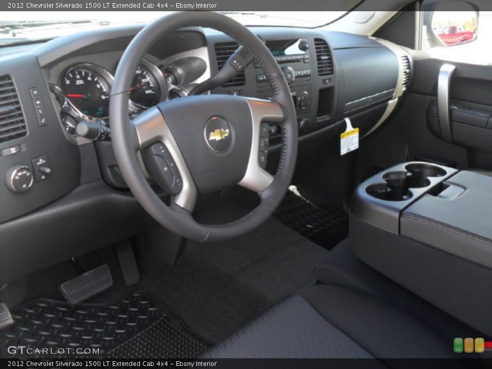 Ebony Interior Prime Interior for the 2012 Chevrolet Silverado 1500 LT Extended Cab 4x4 #55894066