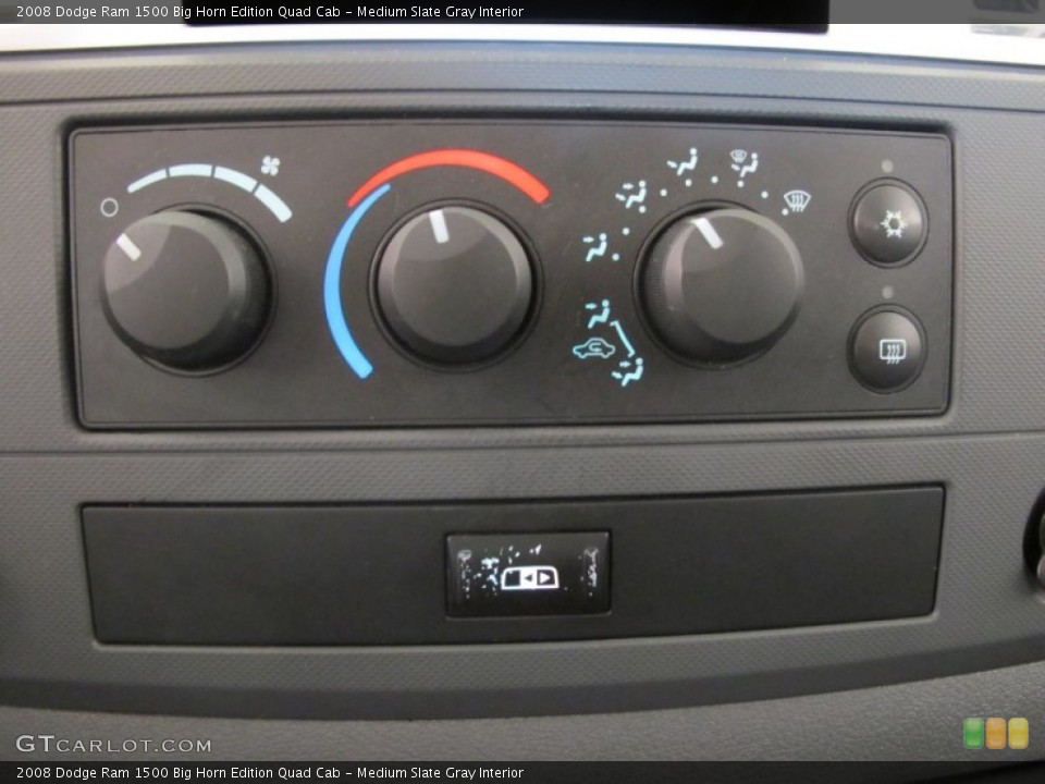 Medium Slate Gray Interior Controls for the 2008 Dodge Ram 1500 Big Horn Edition Quad Cab #55894723