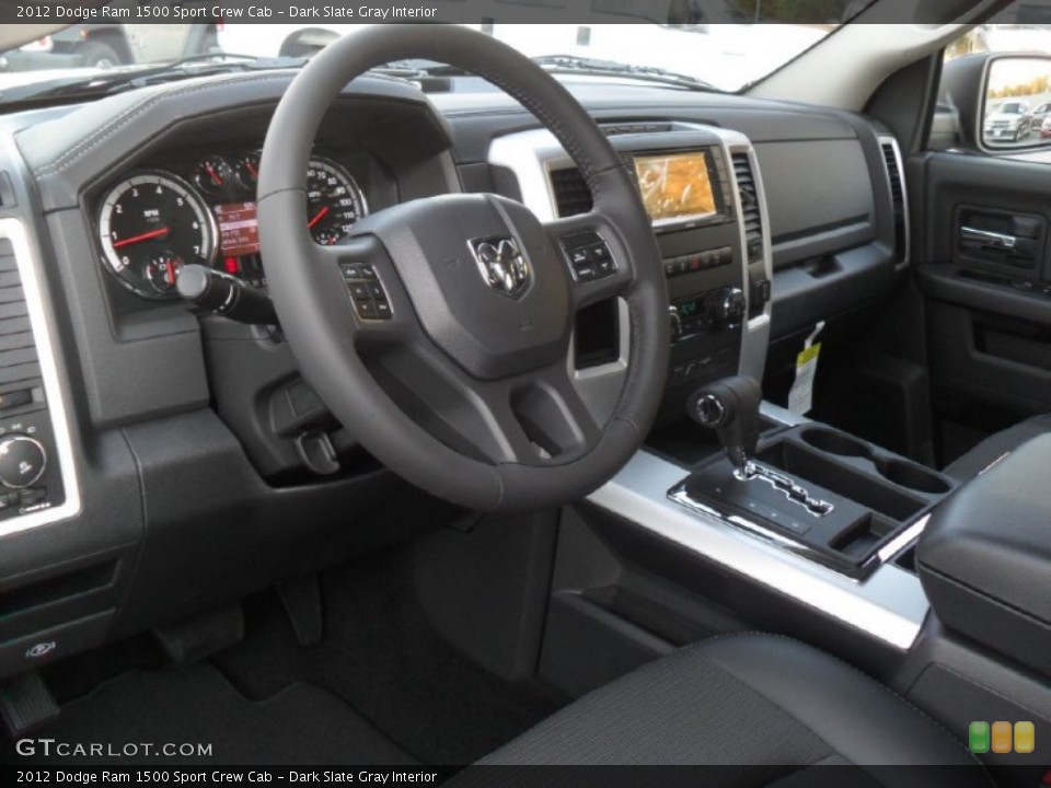 Dark Slate Gray Interior Photo for the 2012 Dodge Ram 1500 Sport Crew Cab #55897372
