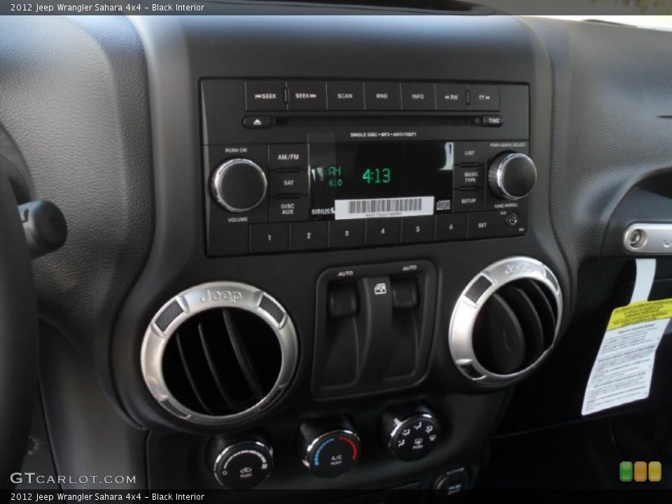 Black Interior Controls for the 2012 Jeep Wrangler Sahara 4x4 #55897618