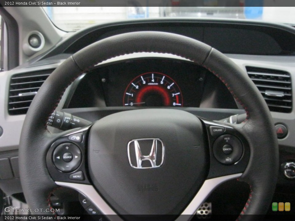 Black Interior Gauges for the 2012 Honda Civic Si Sedan #55898023