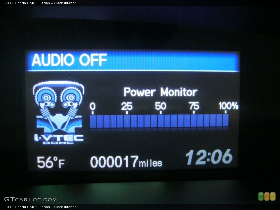 Black Interior Gauges for the 2012 Honda Civic Si Sedan #55898035