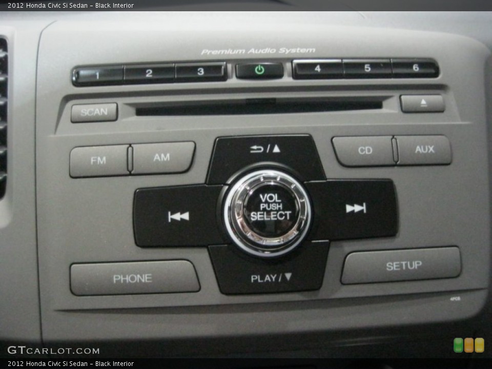 Black Interior Controls for the 2012 Honda Civic Si Sedan #55898065
