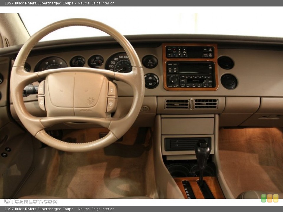 Neutral Beige Interior Dashboard for the 1997 Buick Riviera Supercharged Coupe #55898644