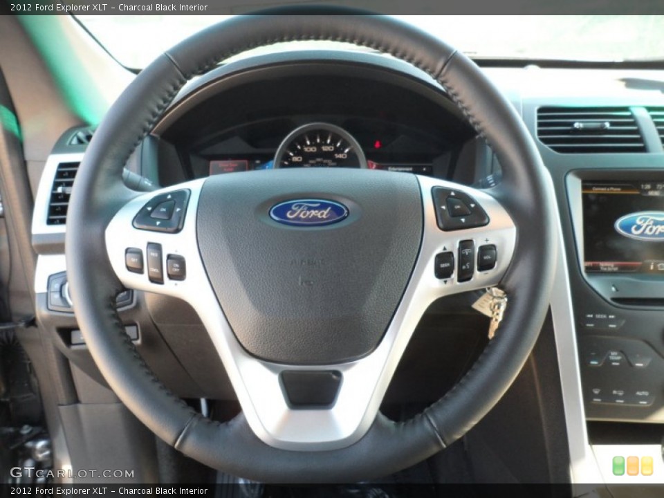 Charcoal Black Interior Steering Wheel for the 2012 Ford Explorer XLT #55898794