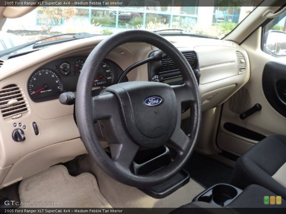 Medium Pebble Tan Interior Dashboard for the 2005 Ford Ranger XLT SuperCab 4x4 #55900540