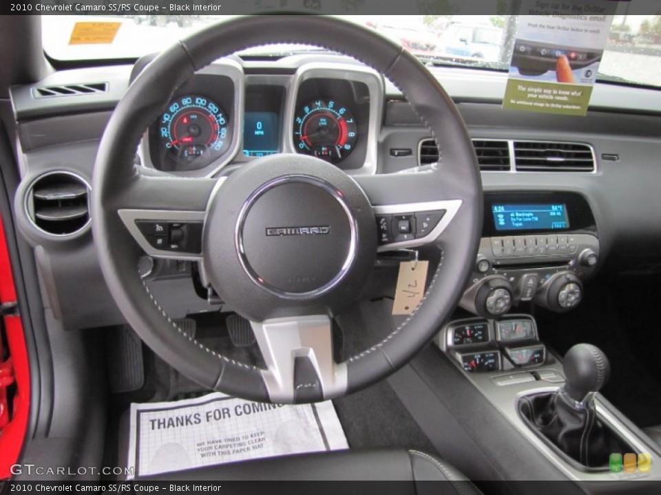 Black Interior Steering Wheel for the 2010 Chevrolet Camaro SS/RS Coupe #55901239