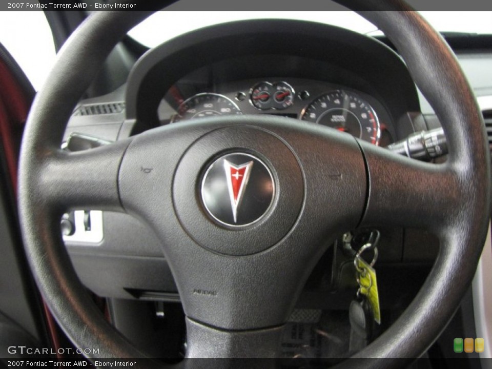 Ebony Interior Steering Wheel for the 2007 Pontiac Torrent AWD #55904245