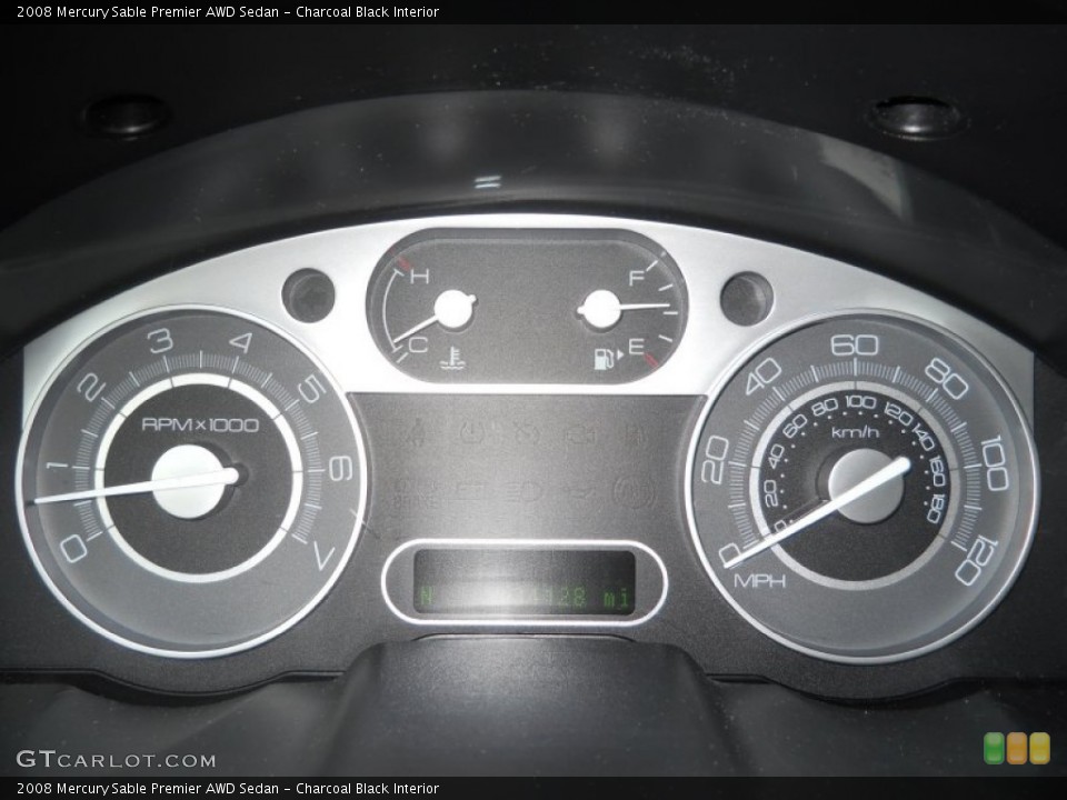 Charcoal Black Interior Gauges for the 2008 Mercury Sable Premier AWD Sedan #55905151