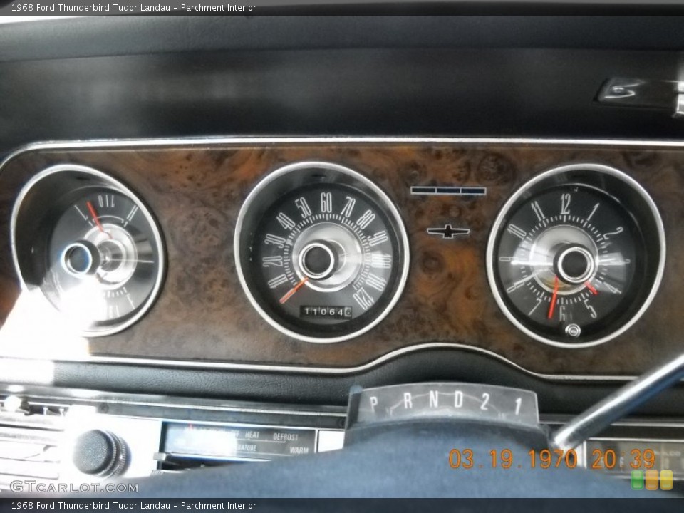 Parchment Interior Gauges for the 1968 Ford Thunderbird Tudor Landau #55905316