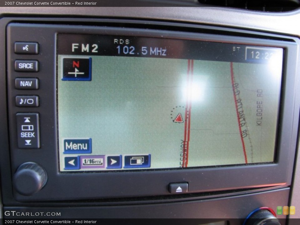 Red Interior Navigation for the 2007 Chevrolet Corvette Convertible #55906932