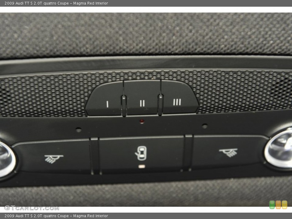 Magma Red Interior Controls for the 2009 Audi TT S 2.0T quattro Coupe #55909755