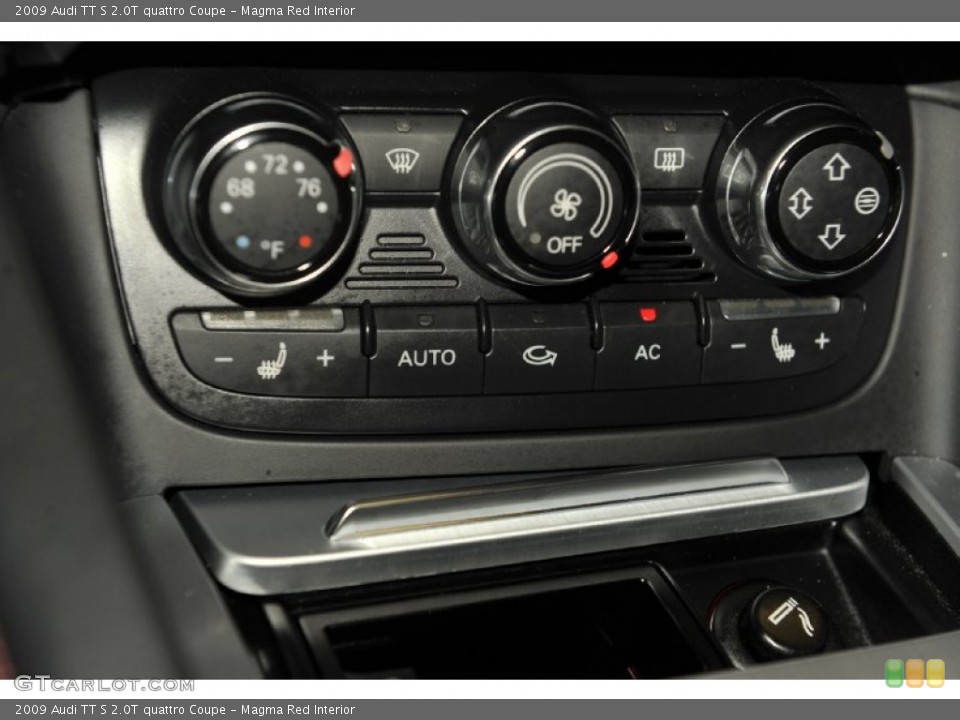 Magma Red Interior Controls for the 2009 Audi TT S 2.0T quattro Coupe #55909788