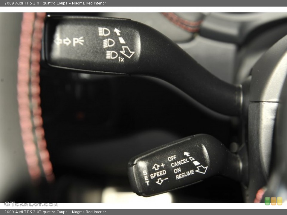 Magma Red Interior Controls for the 2009 Audi TT S 2.0T quattro Coupe #55909881