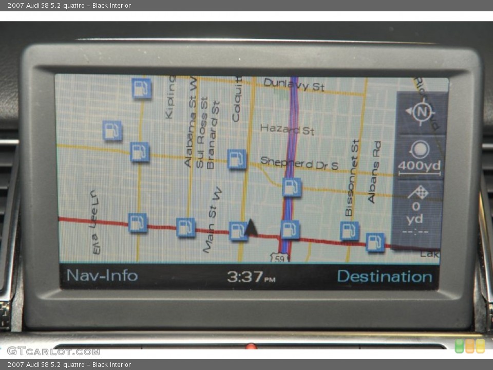 Black Interior Navigation for the 2007 Audi S8 5.2 quattro #55911570