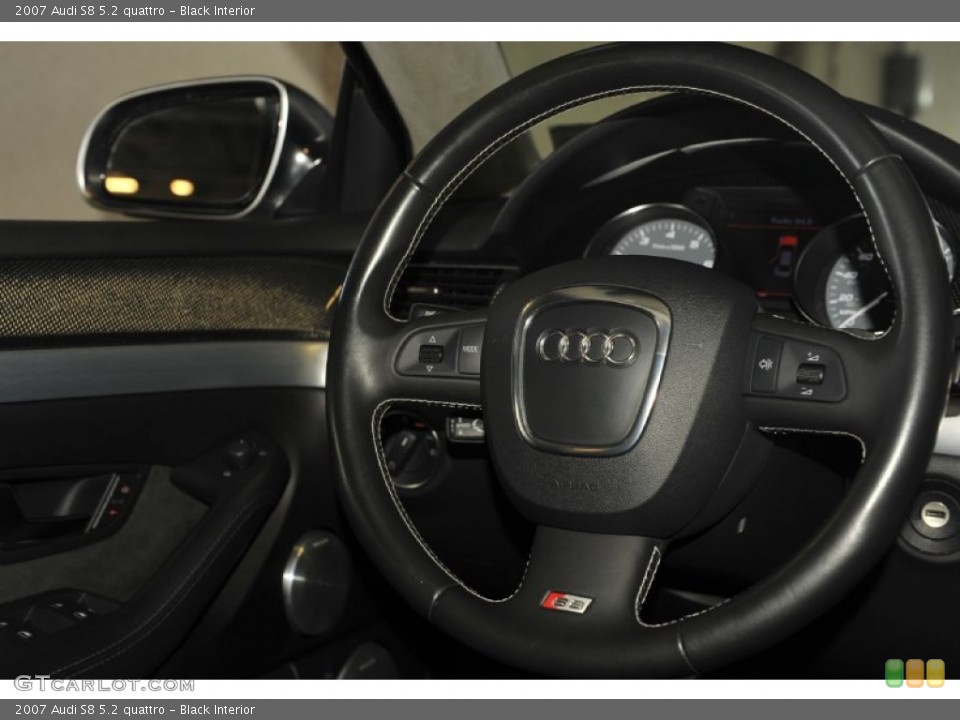Black Interior Steering Wheel for the 2007 Audi S8 5.2 quattro #55911828