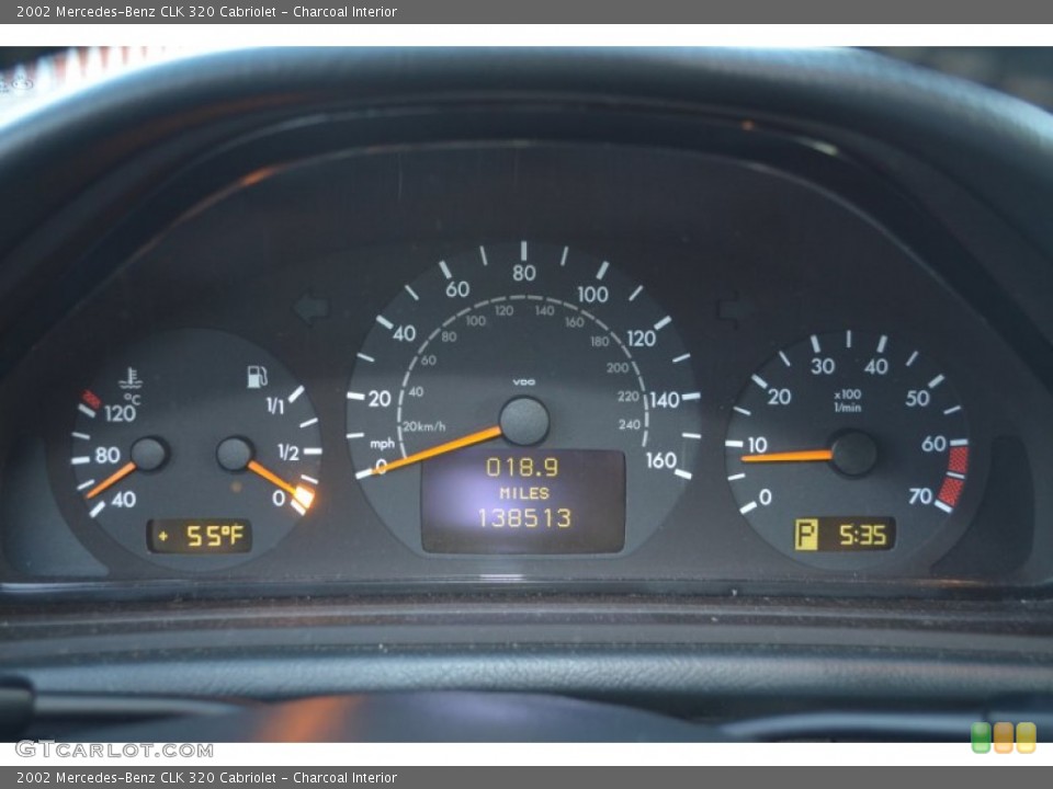 Charcoal Interior Gauges for the 2002 Mercedes-Benz CLK 320 Cabriolet #55914234
